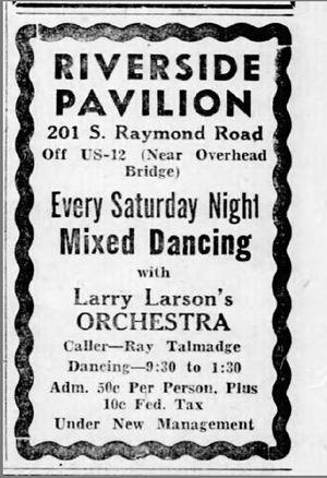 Riverside Pavilion - 1945 Ad (newer photo)